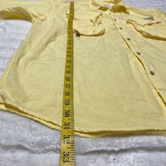 Columbia PFG Fishing Shirt Men's Yellow XL Nylon Short Sleeve Pockets Button-Up - Picture 10 of 11